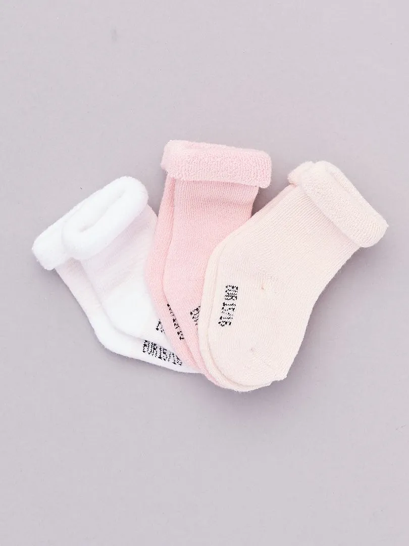 PACK DE 3 PARES DE CALCETINES  ROSA