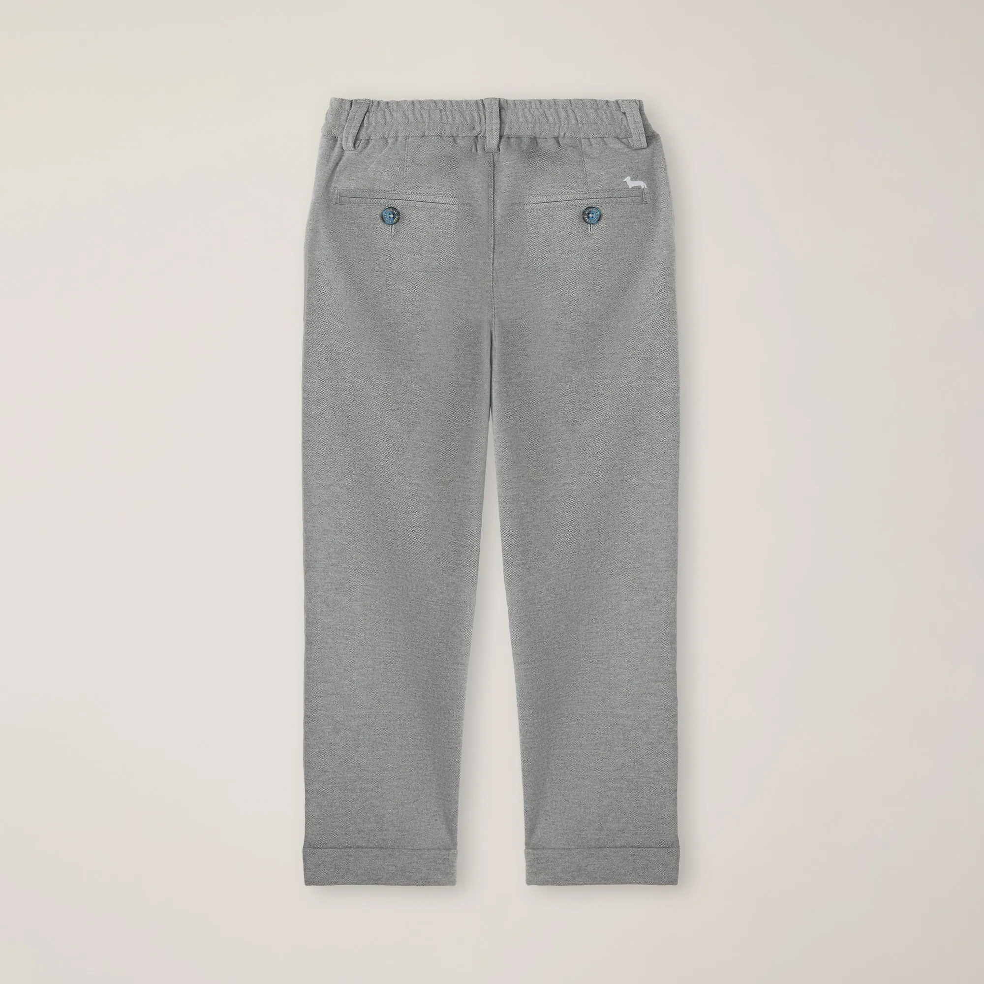 Pantalón de punto con logotipo bordado y corte clásico