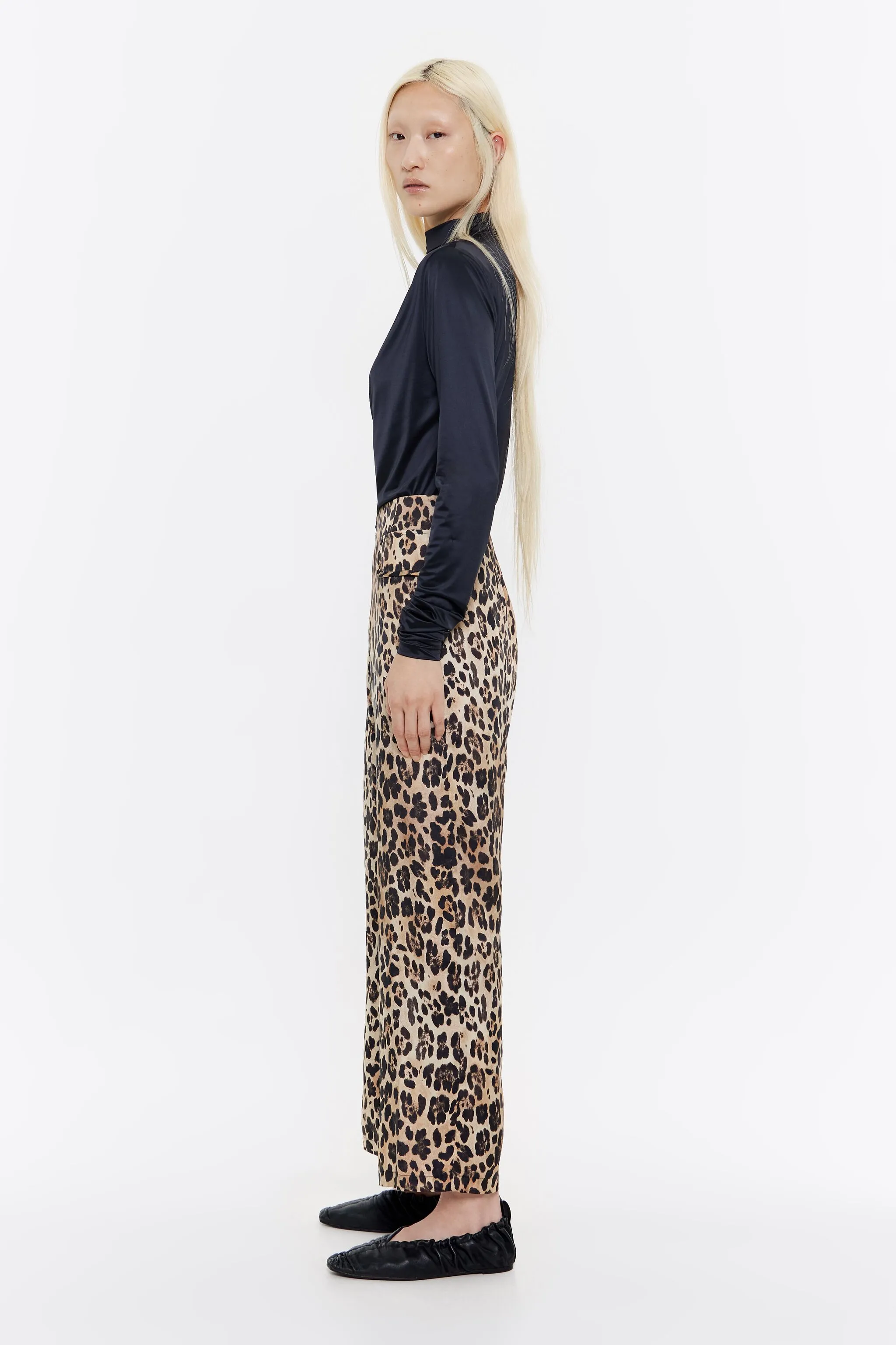 Pantalón fluido Leopard beige