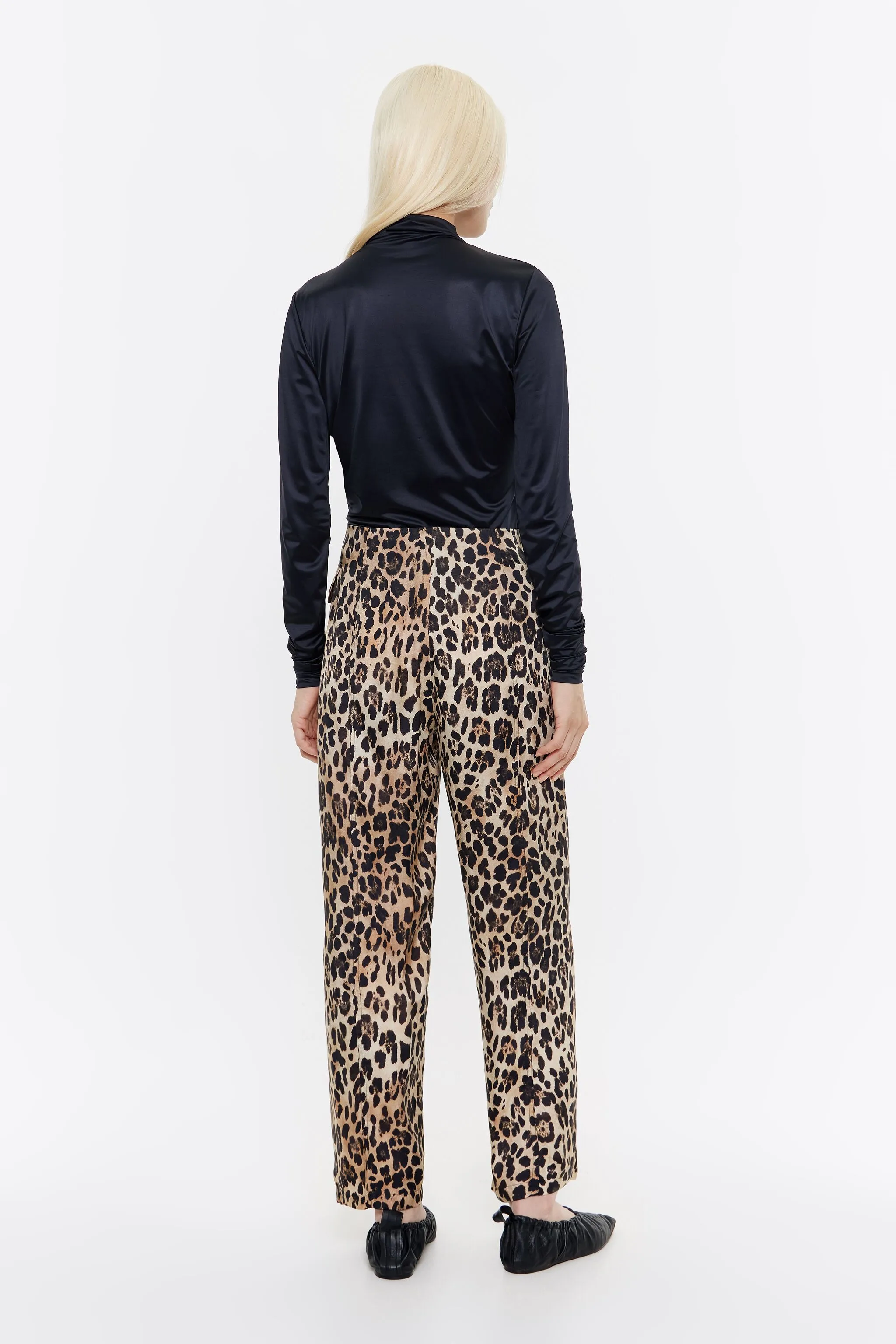 Pantalón fluido Leopard beige