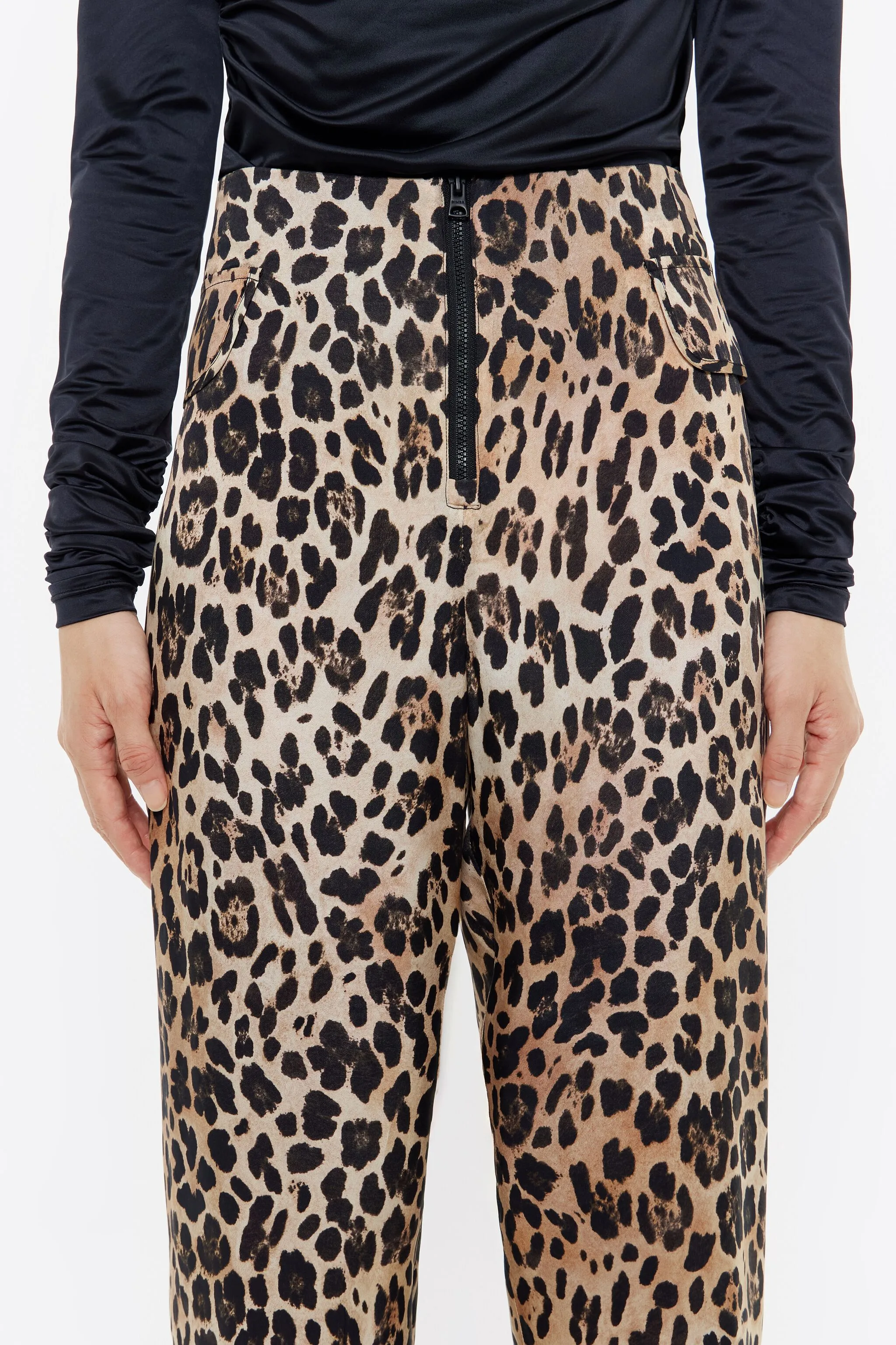 Pantalón fluido Leopard beige