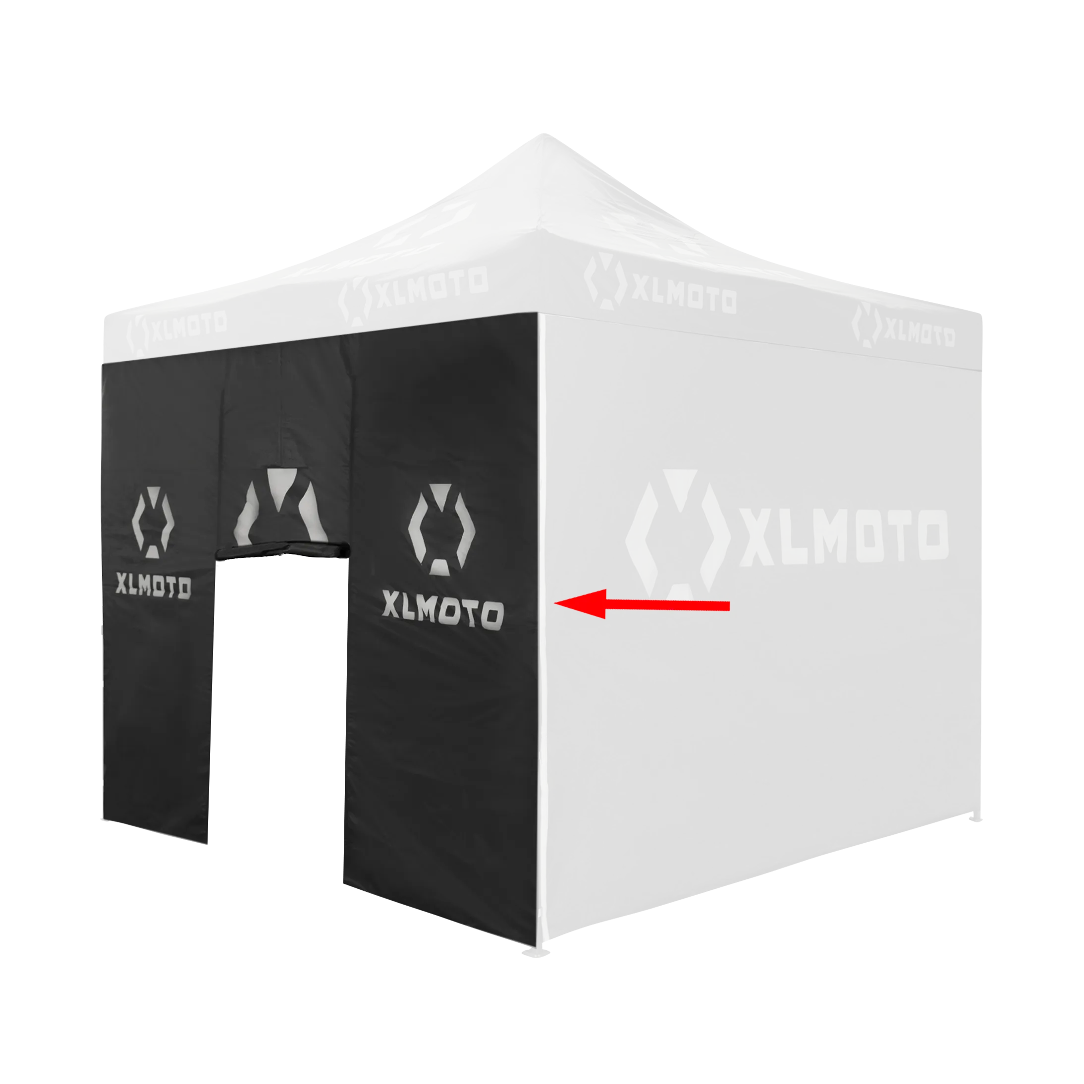 PARED CON PUERTA XLMOTO PARA CARPA EASYUP NEGRA