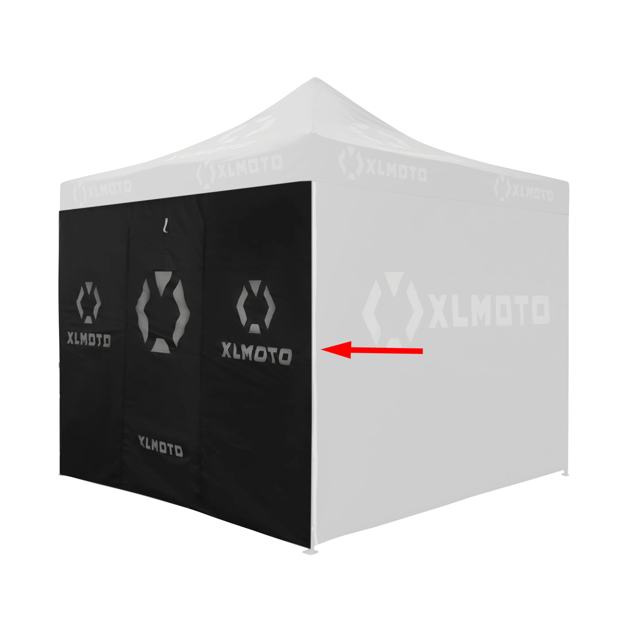 PARED CON PUERTA XLMOTO PARA CARPA EASYUP NEGRA