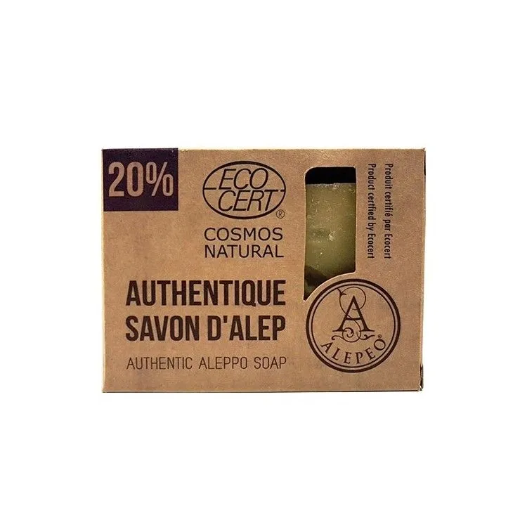 Pastilla jabón Alepo 20% eco cert. NATURAL