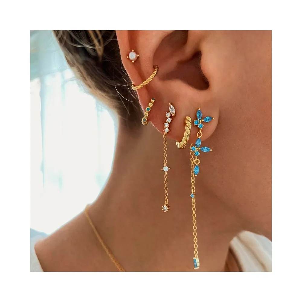 Pendiente Biser Oro (3 mm)