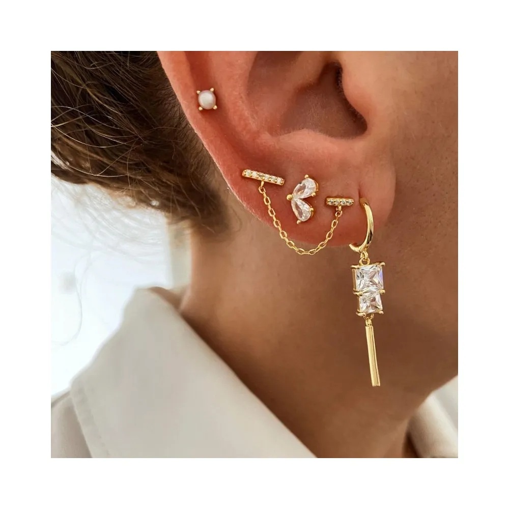 Pendiente Biser Oro (3 mm)