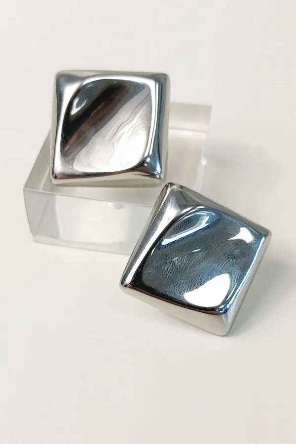 Pendiente Cubic Plateado