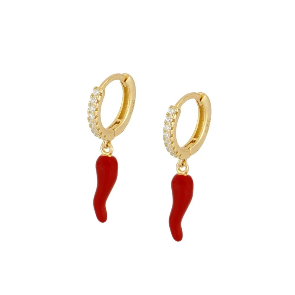 Pendiente Red Chilli Oro