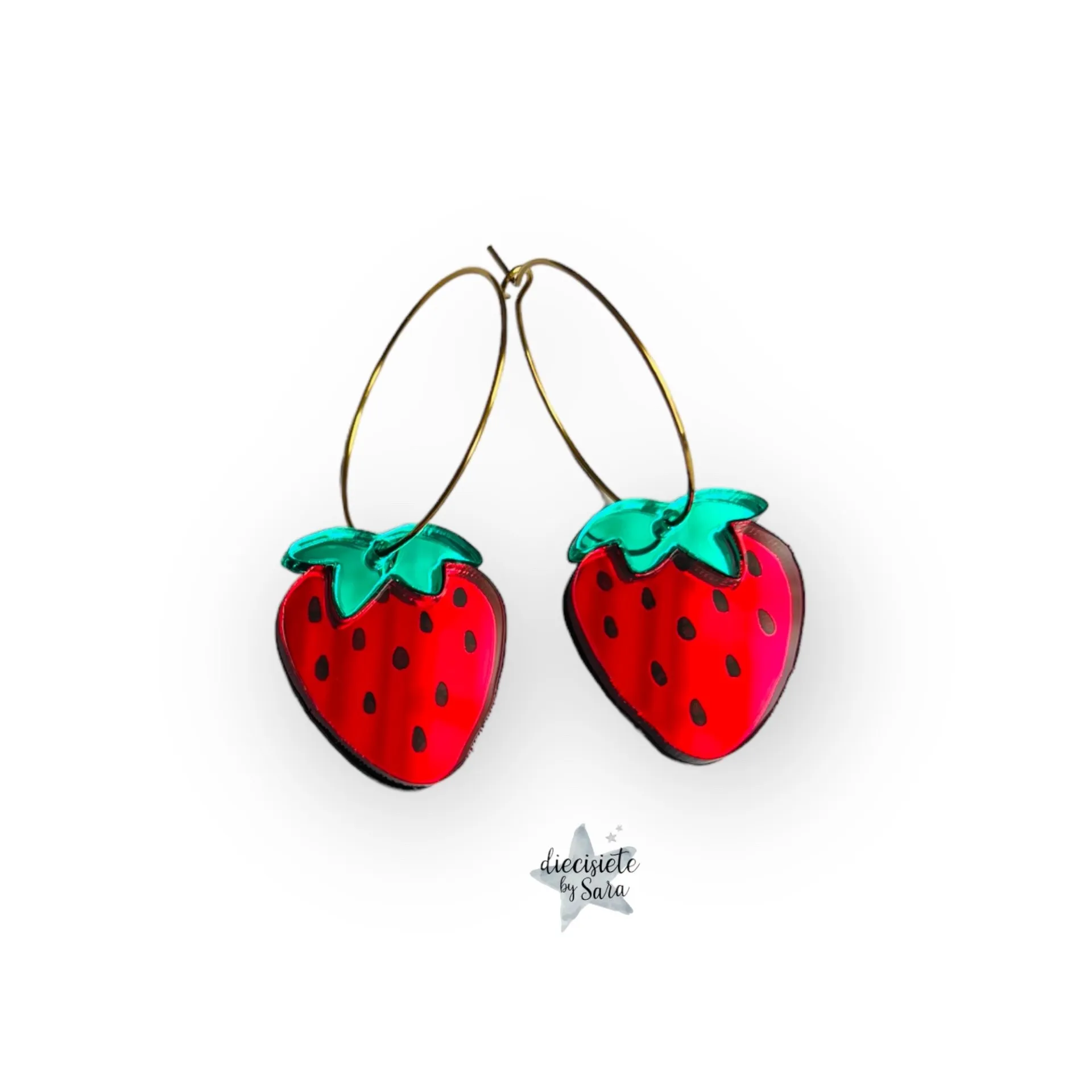 Pendientes Aro Fresa