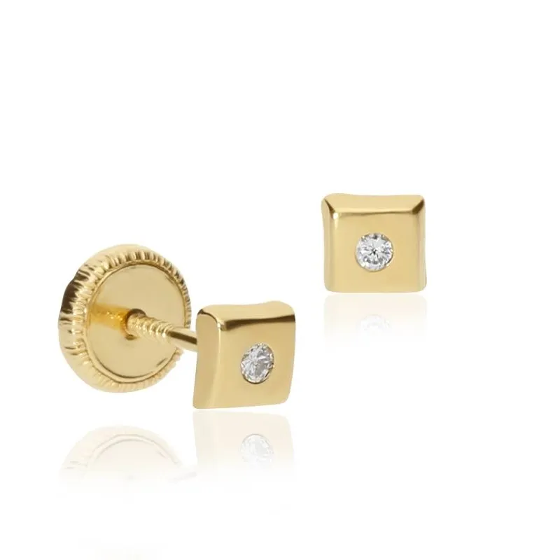 Pendientes Cuadrados Diamantes