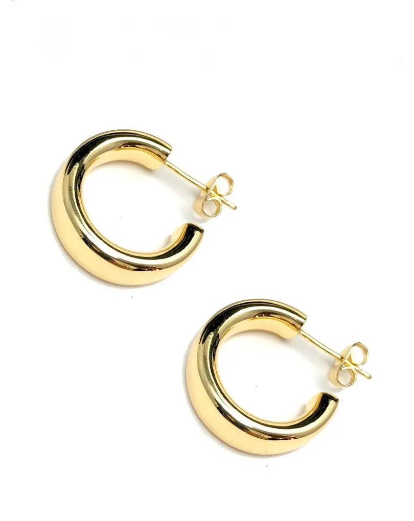 PENDIENTES DE ARO DORADOS CHAPADOS ORO, ARO 19MM