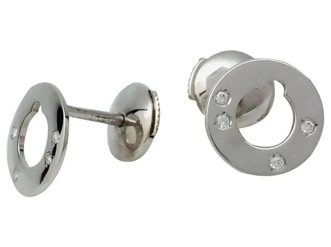 Pendientes Dinh Van "Target" en oro blanco y diamantes.. 