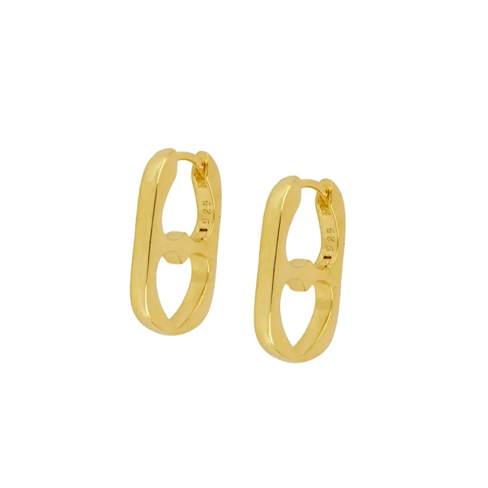 Pendientes Doble Corazón Oro (PAR)