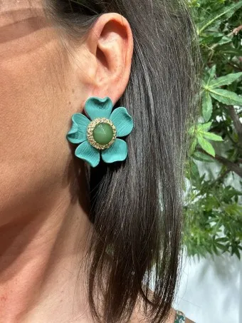 Pendientes Flor ALOE Verde