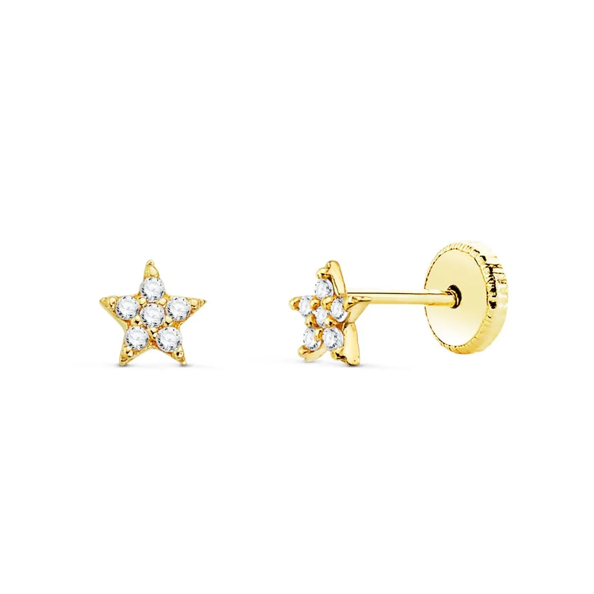 Pendientes Oro Diamantes 0.060 Qtes.