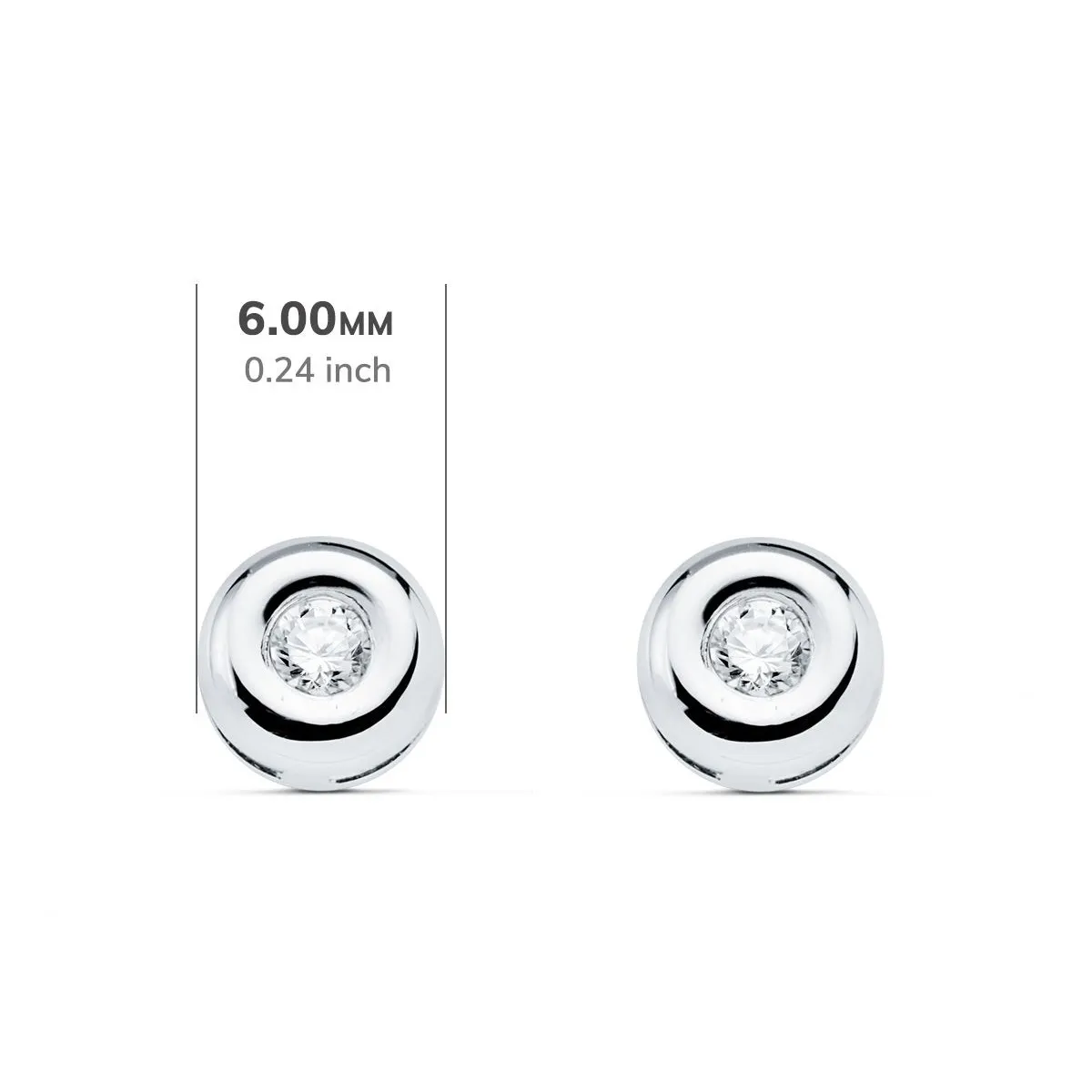 Pendientes Oro Diamantes 0.140 Qtes.