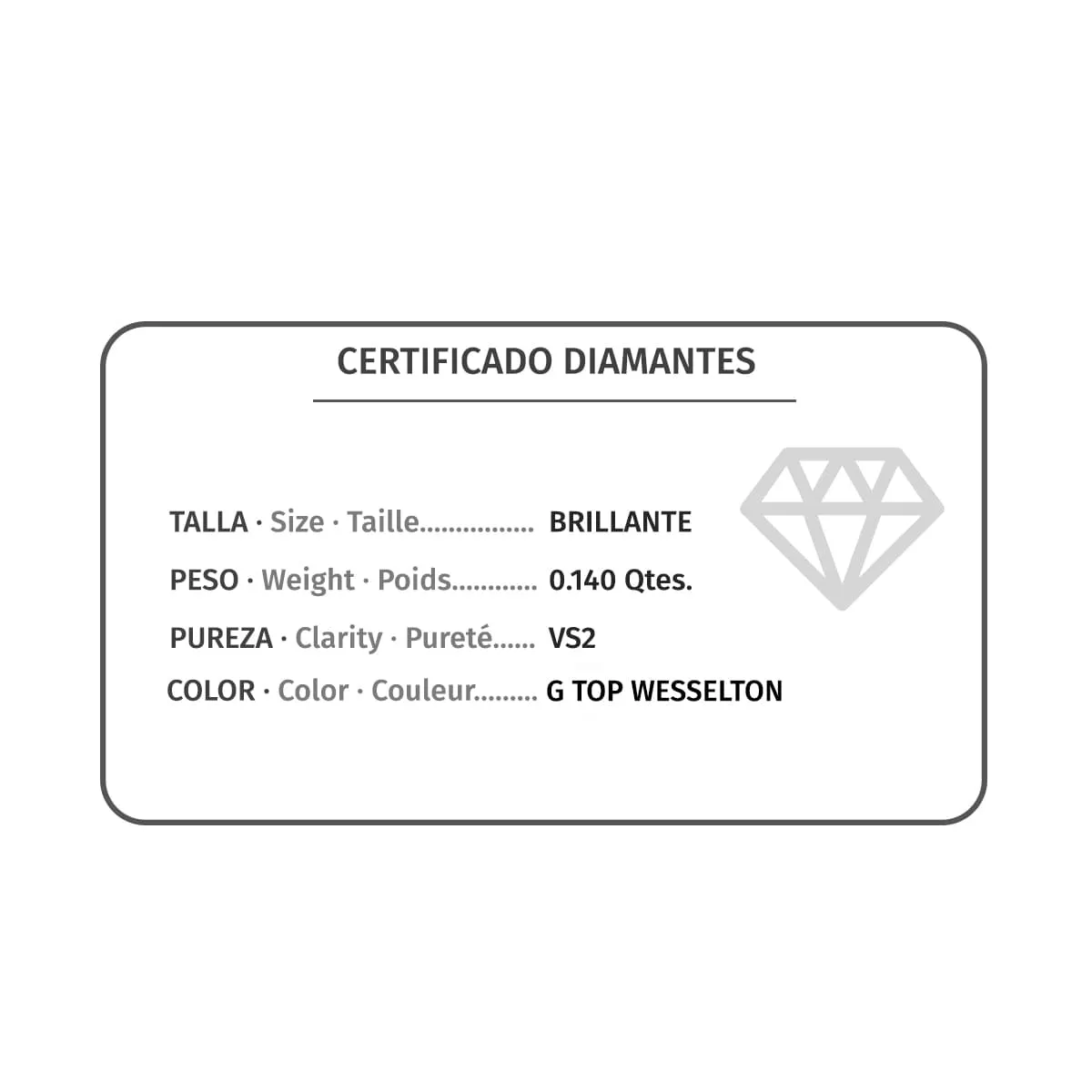 Pendientes Oro Diamantes 0.140 Qtes.