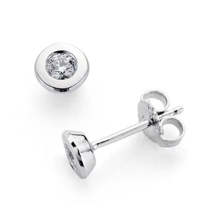 Pendientes Oro y Diamantes 0.200 Qts.