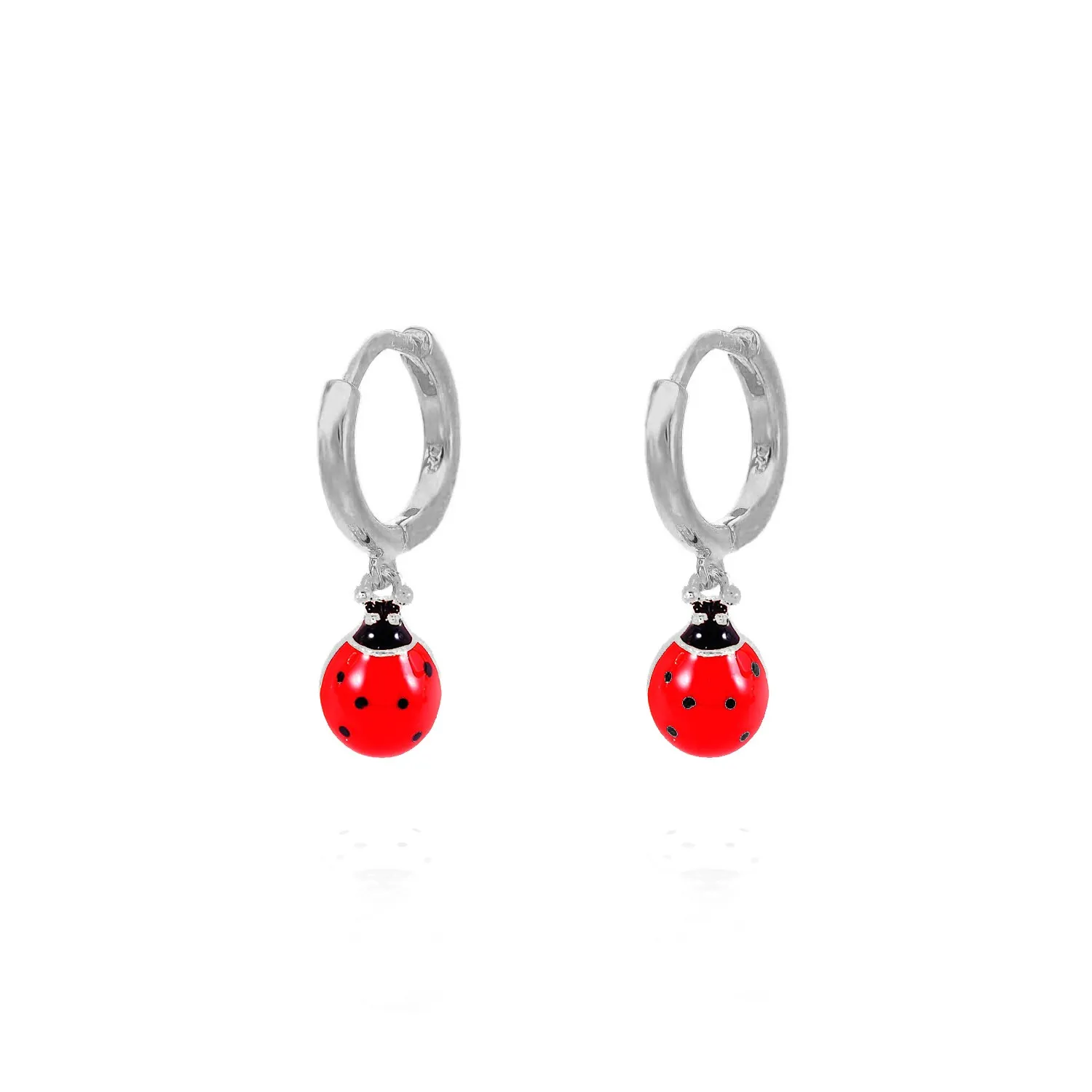 pendientes Plata Aro y Mariquita
