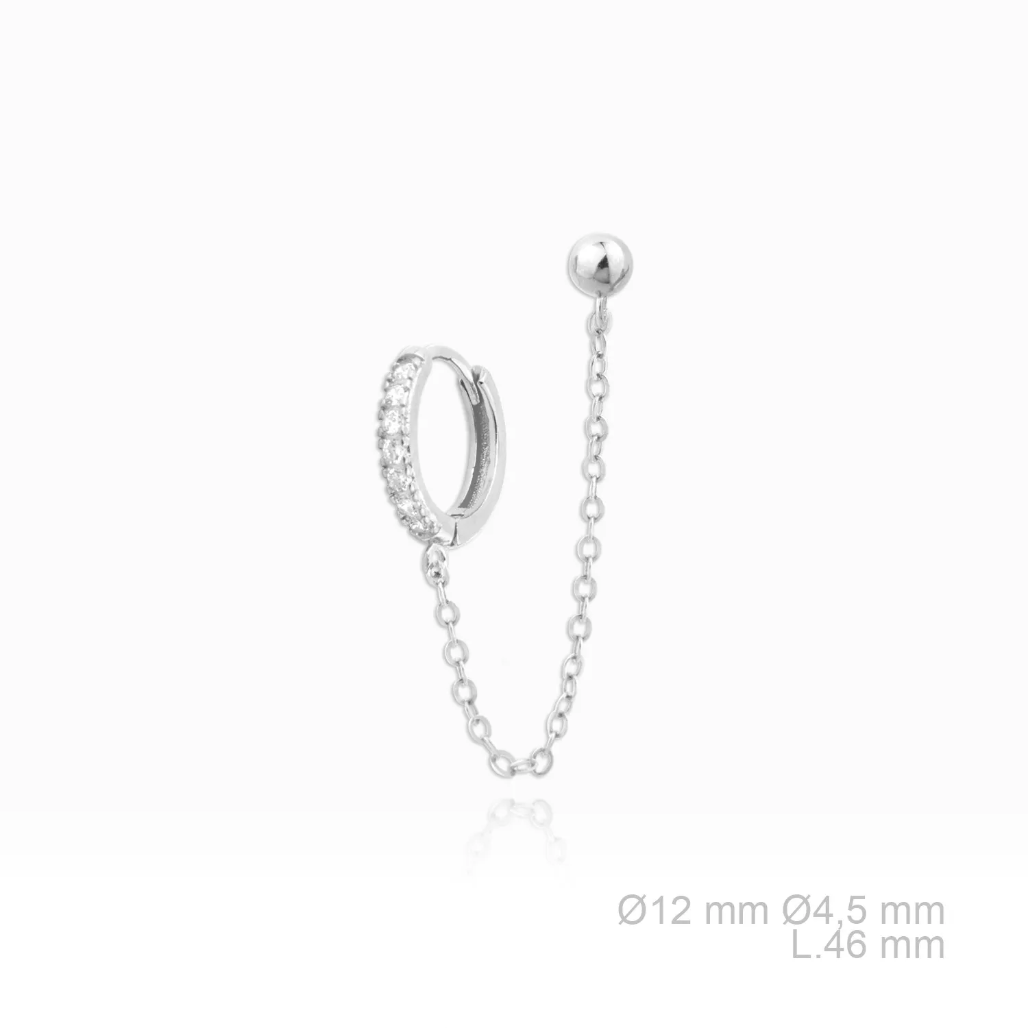 pendientes Plata Bolita y Aro
