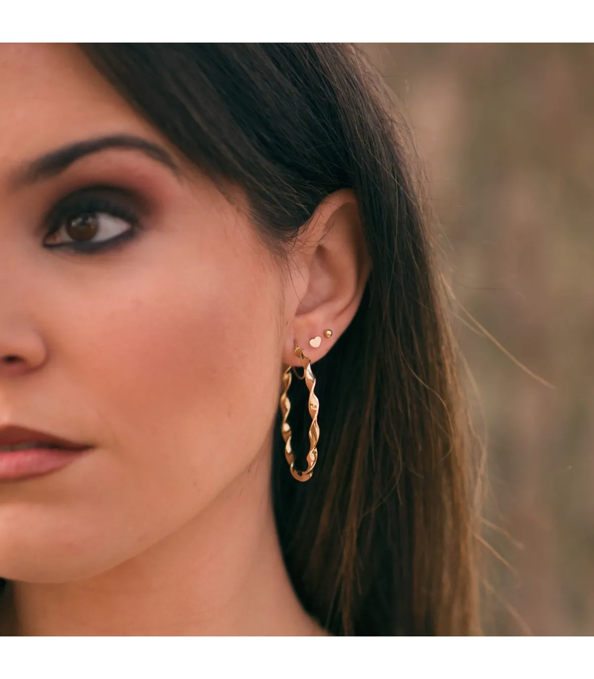 Piercing d'oreille Or Jaune 18K Boule