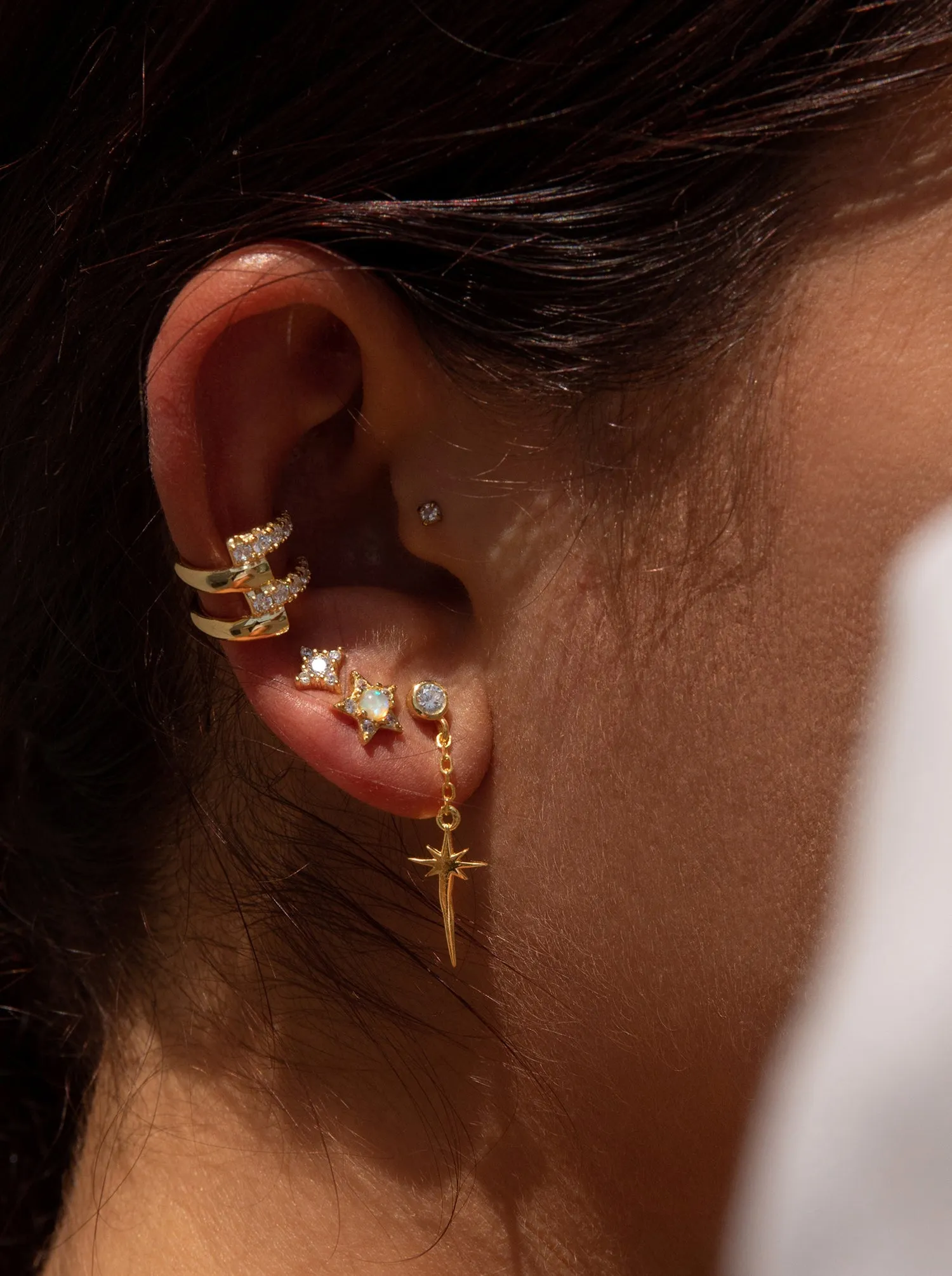 Piercings de plata pack star