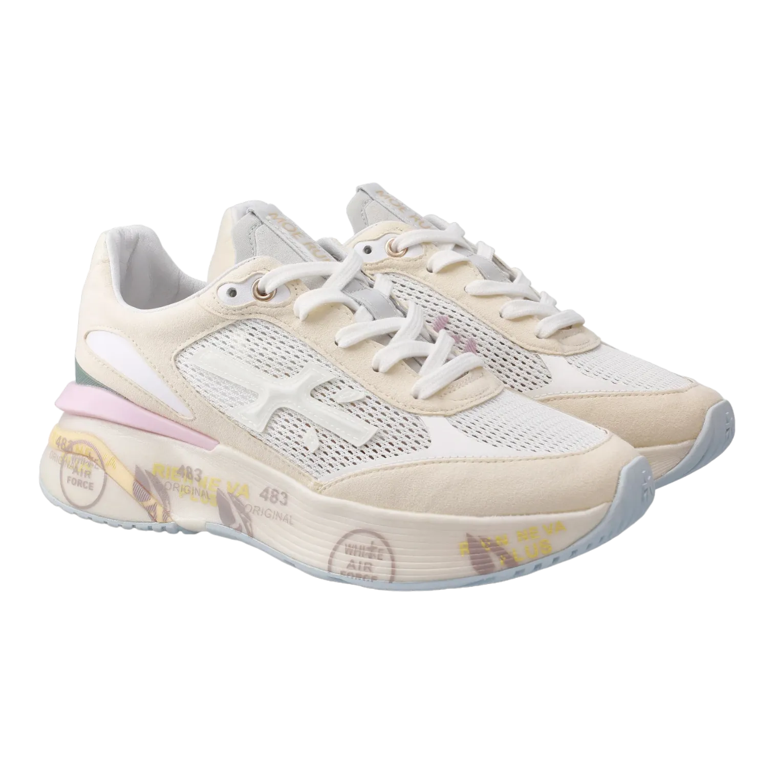 PREMIATA MOE RUN D BEIGE/WHITE FOR WOMEN MOERUND6340