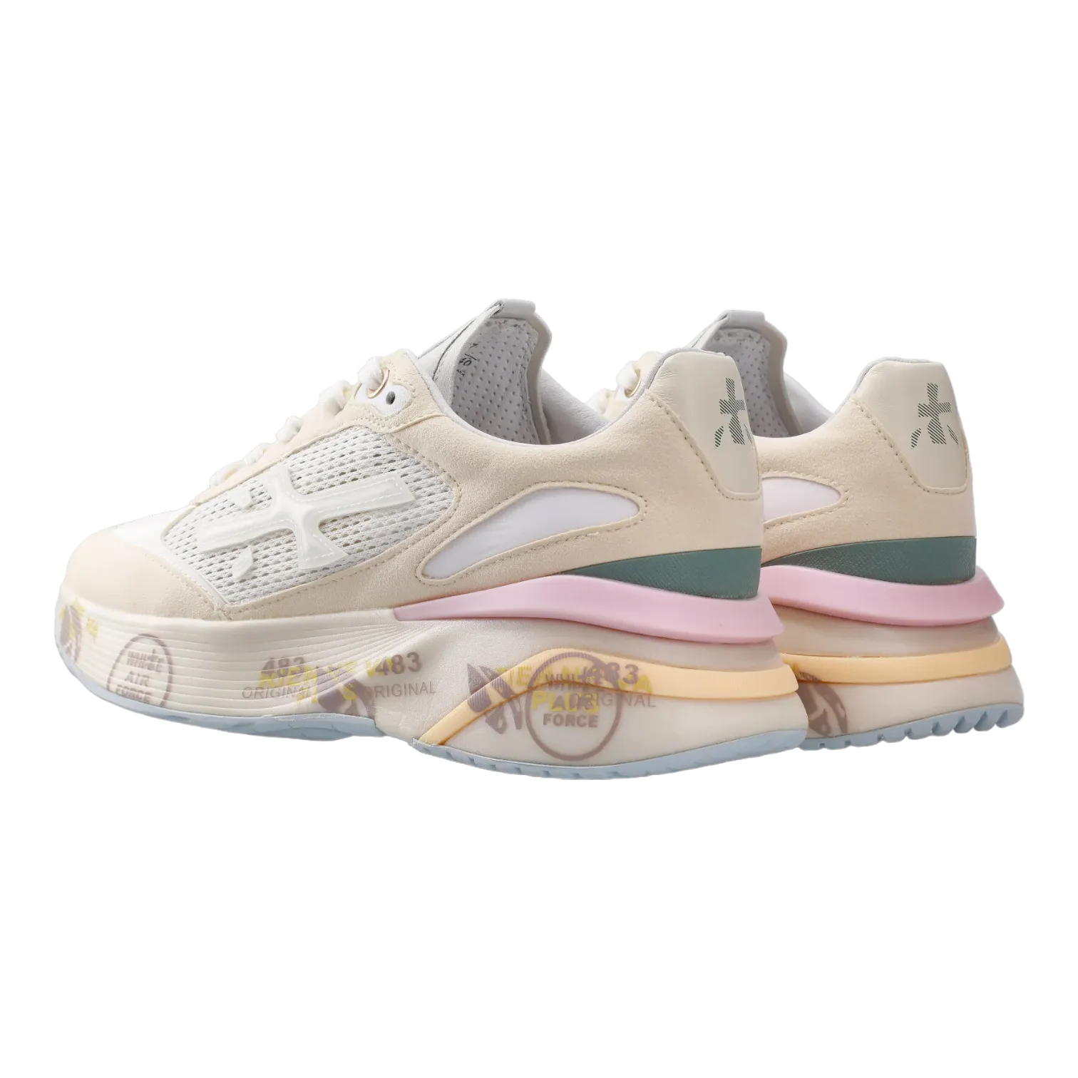PREMIATA MOE RUN D BEIGE/WHITE FOR WOMEN MOERUND6340