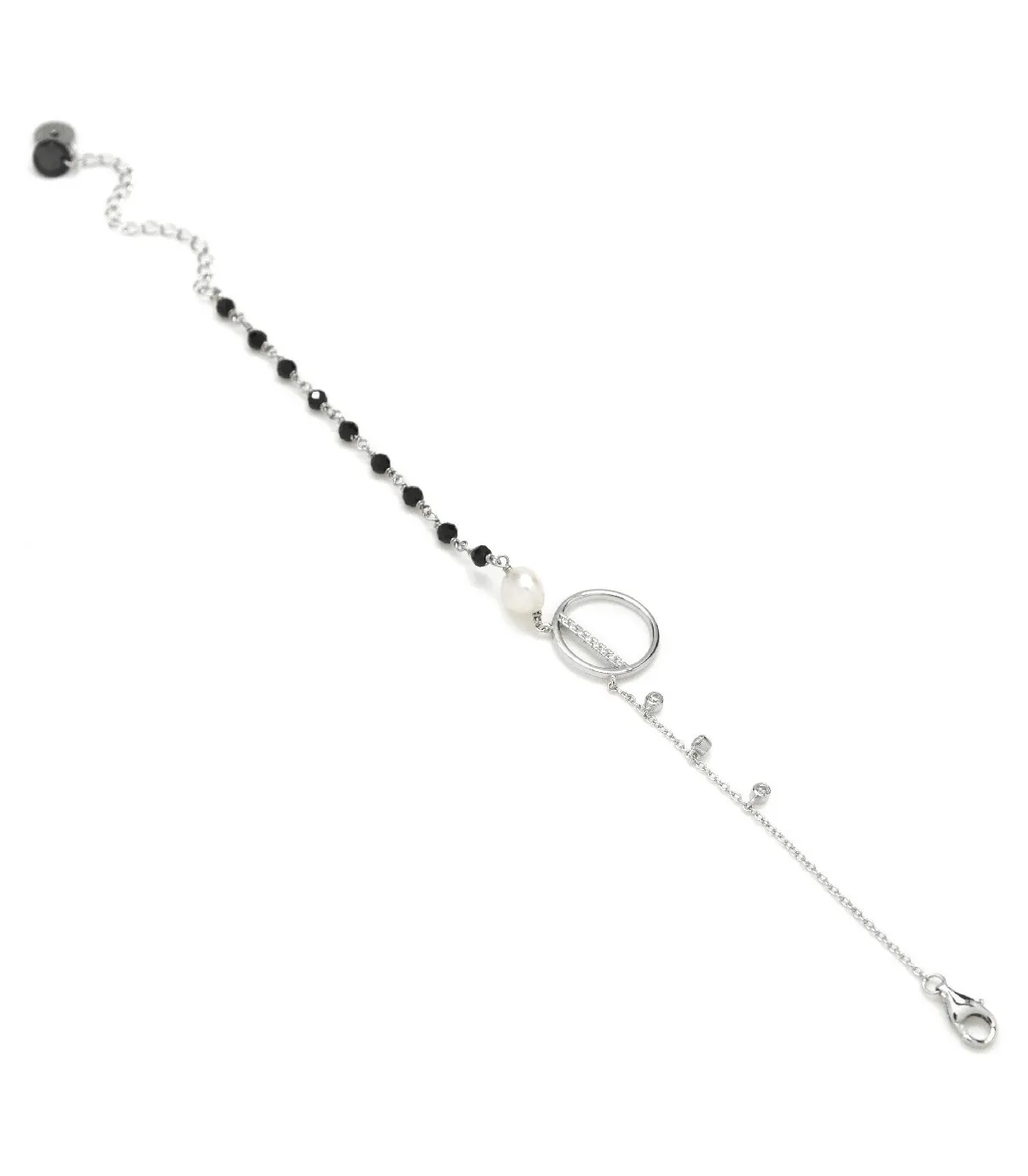 PULSERA FINA LINEARGENT MOTIVO CIRCULAR Y CIRCONITAS  16531P