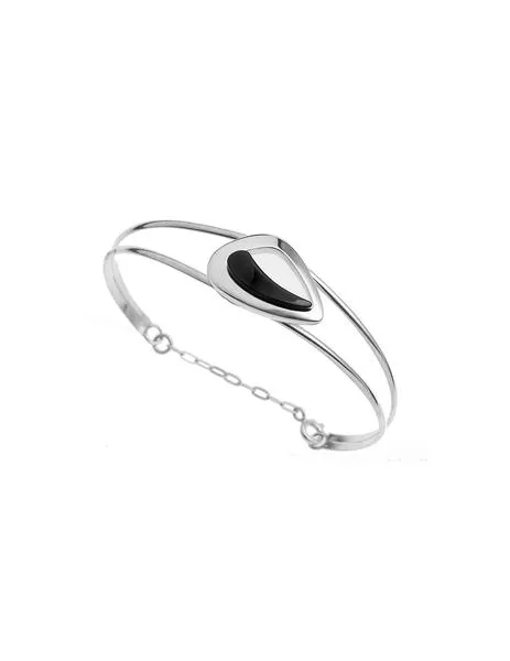 pulsera fink brazalete doble lágrima azabache