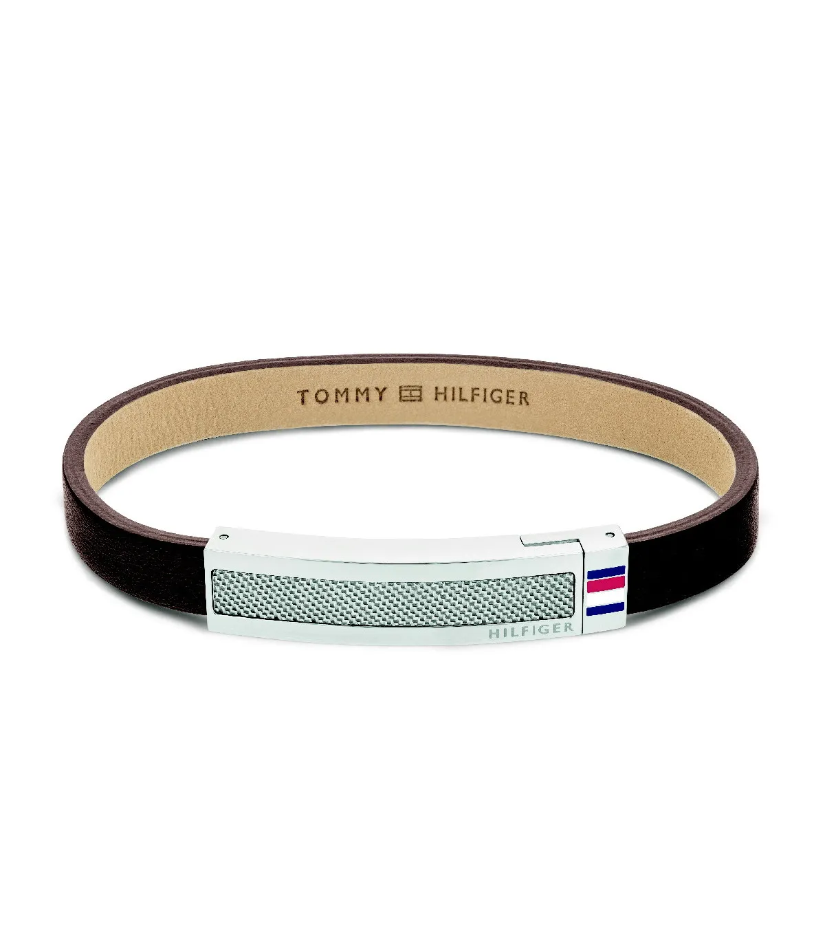 PULSERA TOMMY HILFIGER HOMBRE CUERO MARRóN Y ACERO INOXIDABLE  2790397