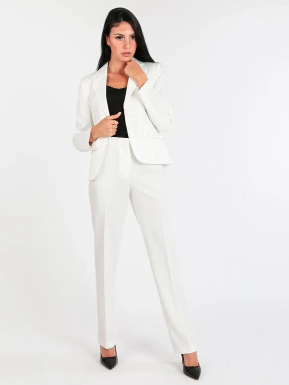 Radaus Pantalón clásico de pierna recta para mujer