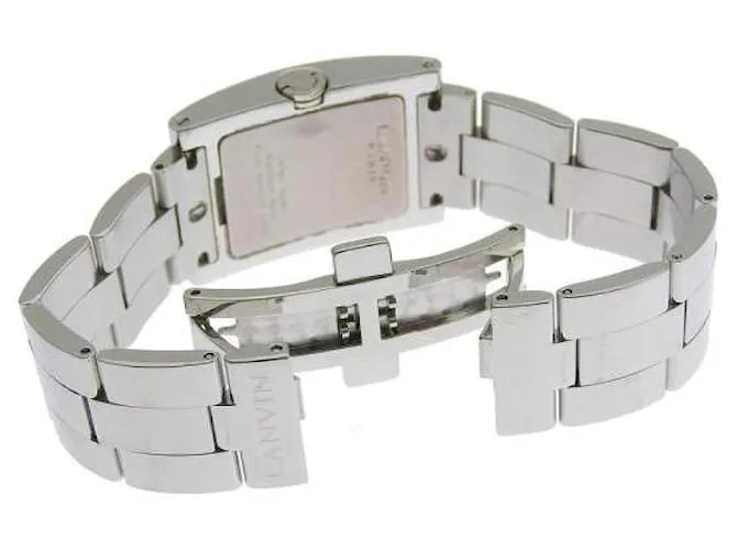 Reloj Lanvin de Cuarzo con Bisel de Diamantes FL1421S, Acero inoxidable plateado, Segunda mano en muy buen estado. Plata 