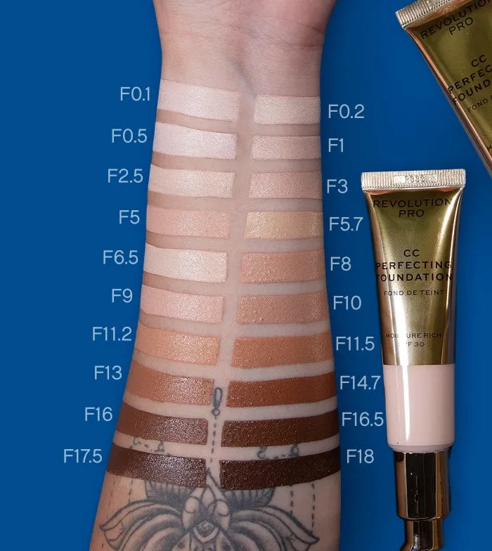 REVOLUTION PRO  CC CREAM PERFECTING FOUNDATION SPF 30  F8