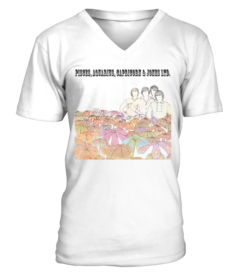 RK60S125WT. THE MONKEES  PISCES, AQUARIUS, CAPRICORN &AMP; JONES LTD.  CAMISETA CUELLO EN V UNISEX
