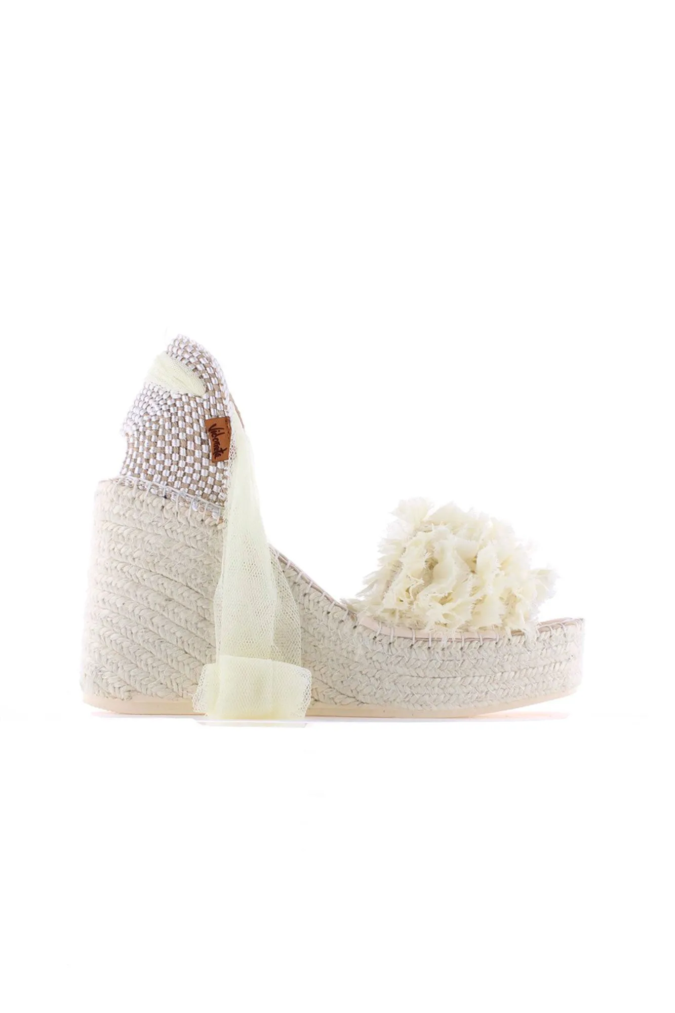 Sandalia cintas novia crudo Monet