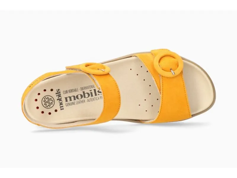 SANDALIA DE CUÑA MOBILS ERGONOMIC CLARA MEPHISTO EN COLOR OCRE O TAUPE