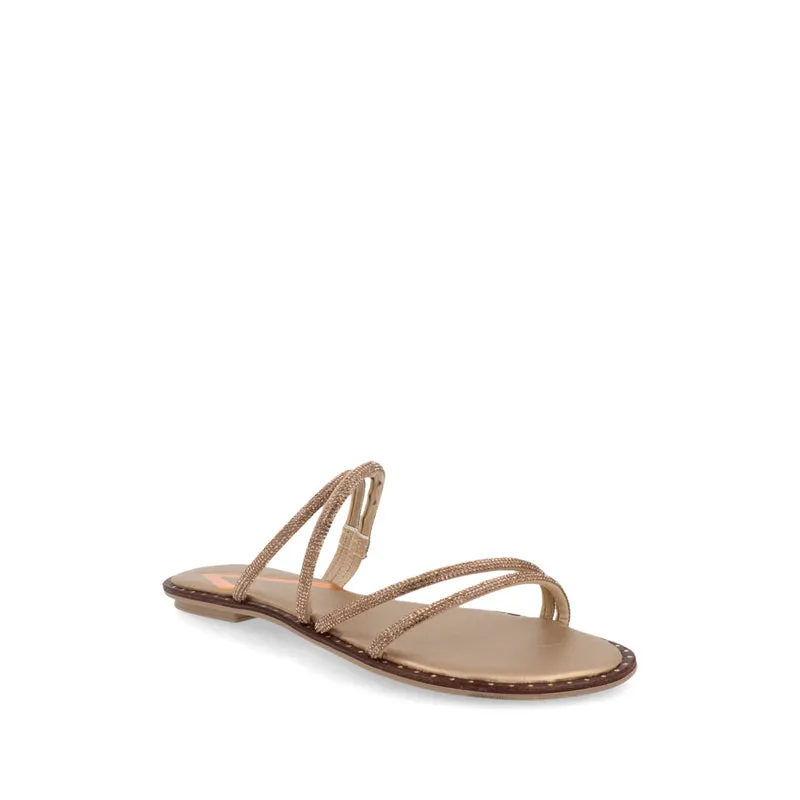 Sandalia de Piso Trender color Oro para Mujer