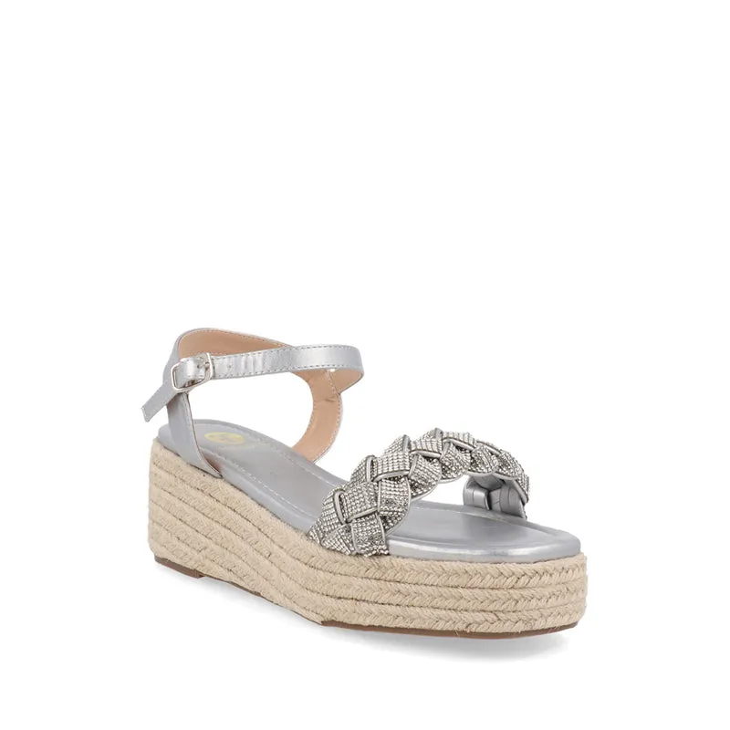 Sandalia de Piso Trender color Plata para Mujer