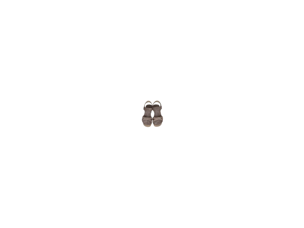 Sandalia Nobuck Marron Dos Velcros CuÑa Corcho