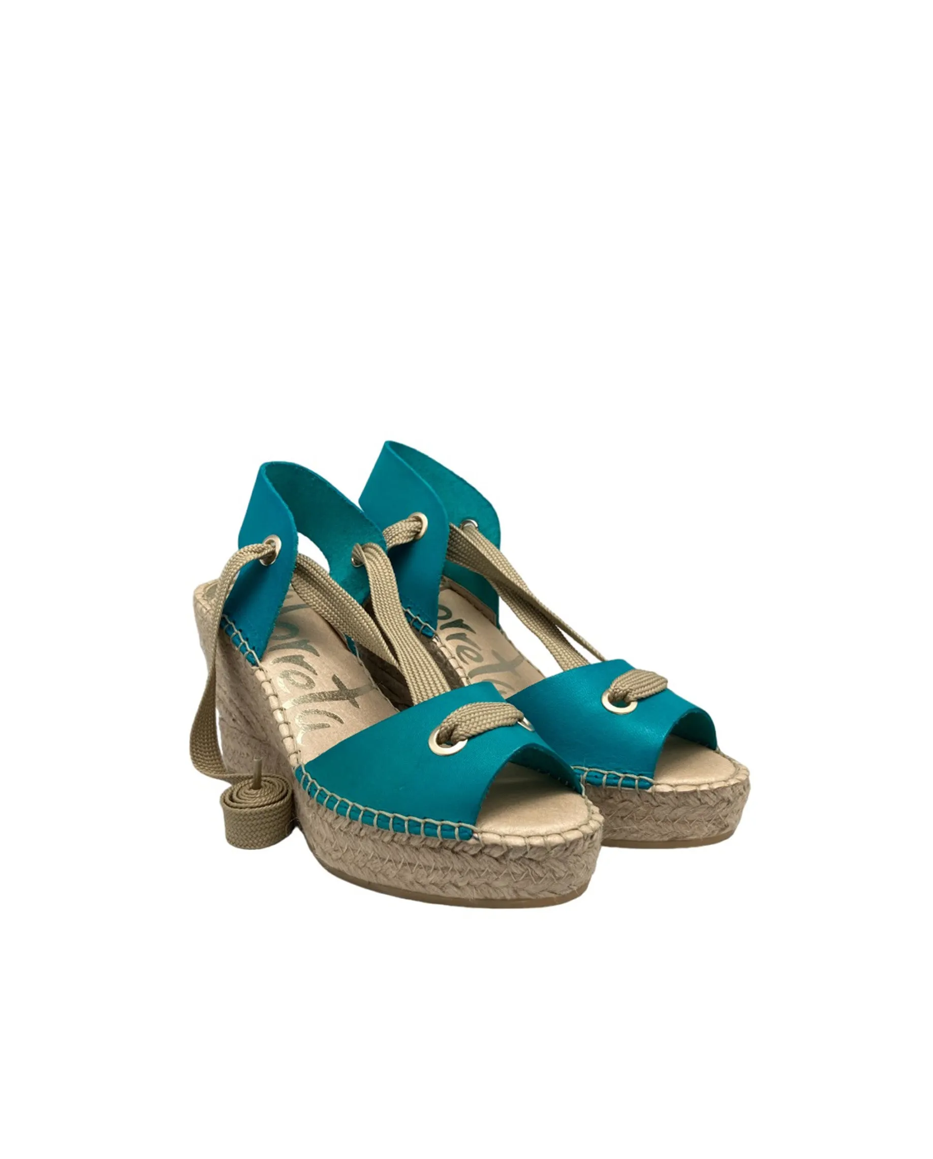 Sandalia vaquetta turquesa Tilo 7