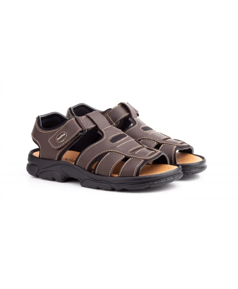 Sandalias Californianas Hombre Piel Marrón