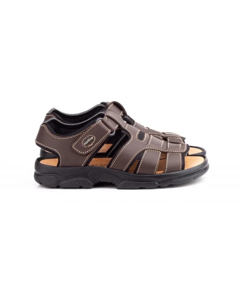 Sandalias Californianas Hombre Piel Marrón