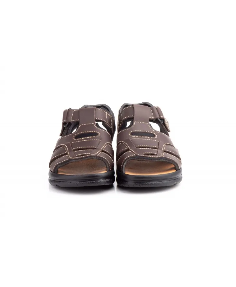 Sandalias Californianas Hombre Piel Marrón