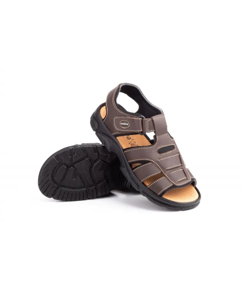 Sandalias Californianas Hombre Piel Marrón