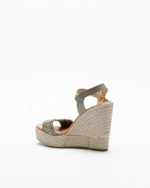 Sandalias con cuña PROF 4041 Verde