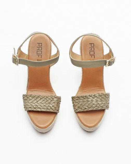 Sandalias con cuña PROF 4041 Verde