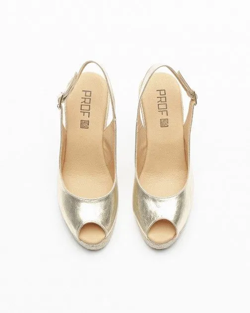 Sandalias con cuña PROF PRO23YU168 Dorado