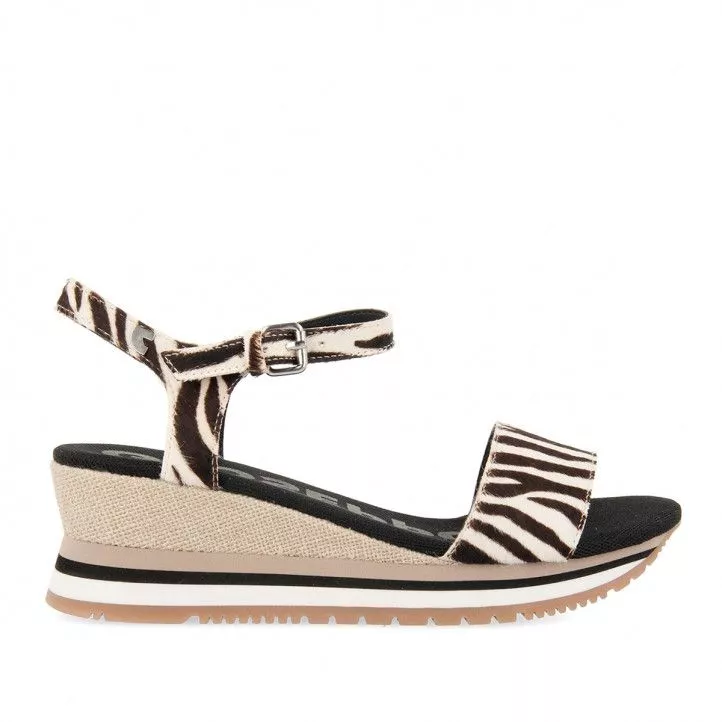 Sandalias cuña Gioseppo con print de cebra y cuña Hardee
