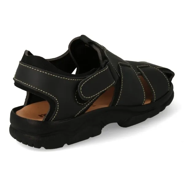 SANDALIAS HOMBRE VESTIR PIEL MOD. BECEITE NEGRO
